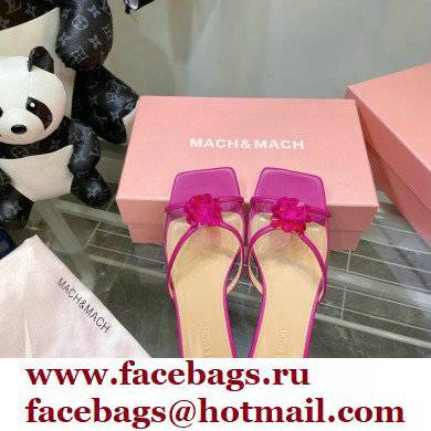Mach  &  Mach Rose Flower Slides PVC Fuchsia 2022